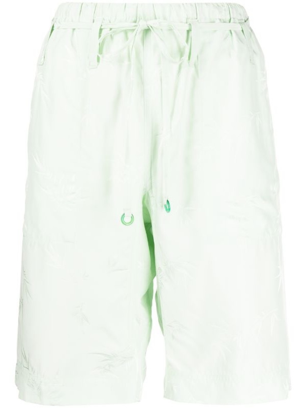 Alexander Wang Bamboo Satin Jacquard Shorts Mint XS Drawstring NWT $942